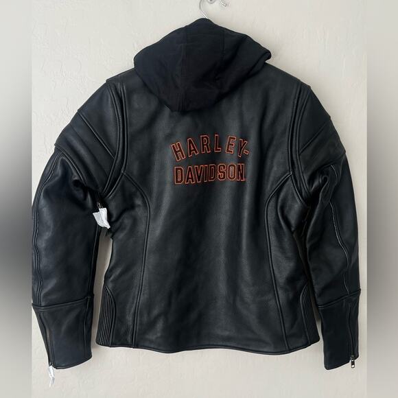 Harley Davidson 3 in 1 leather motorcycle jacket large NWT women's - Picture 7 of 14